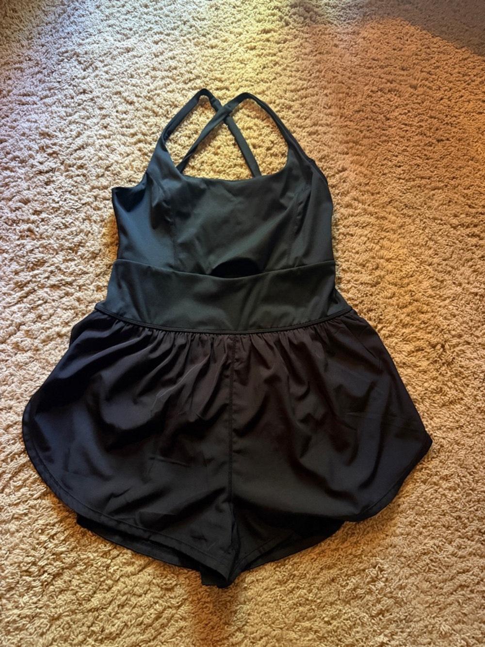 Amazon Women’s Black Crossback Active Shorts Romper